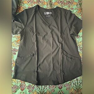 WonderWink Women’s Black Renew Scrub Top